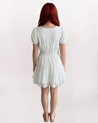 Fbz - Eyelet Surplice Dress