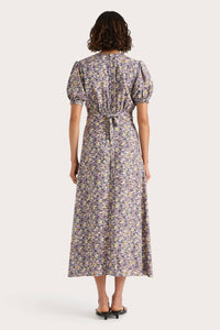 FAITHFULL THE BRAND Bellavista Midi Dress in valerie floral purple - women's dress - alternate view