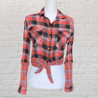 Free People First Bloom Plaid Shirt in red - women's shirt - view 4