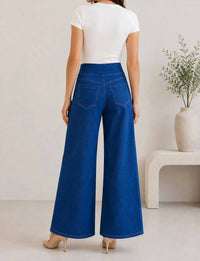 Charlie B - Women's Denim Pull On Wide Leg Pants