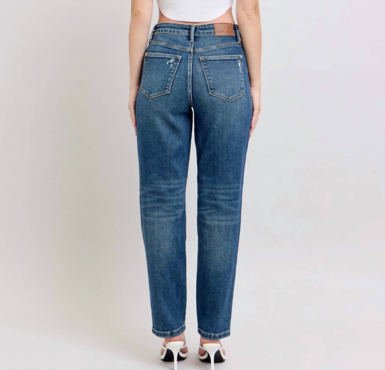 Judy Blue - High Waist Rigid Magic Non-destroy Straight Leg Jeans