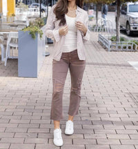 Grace And Lace - Mel's Favorite Straight Leg Cropped Denim Jeans
