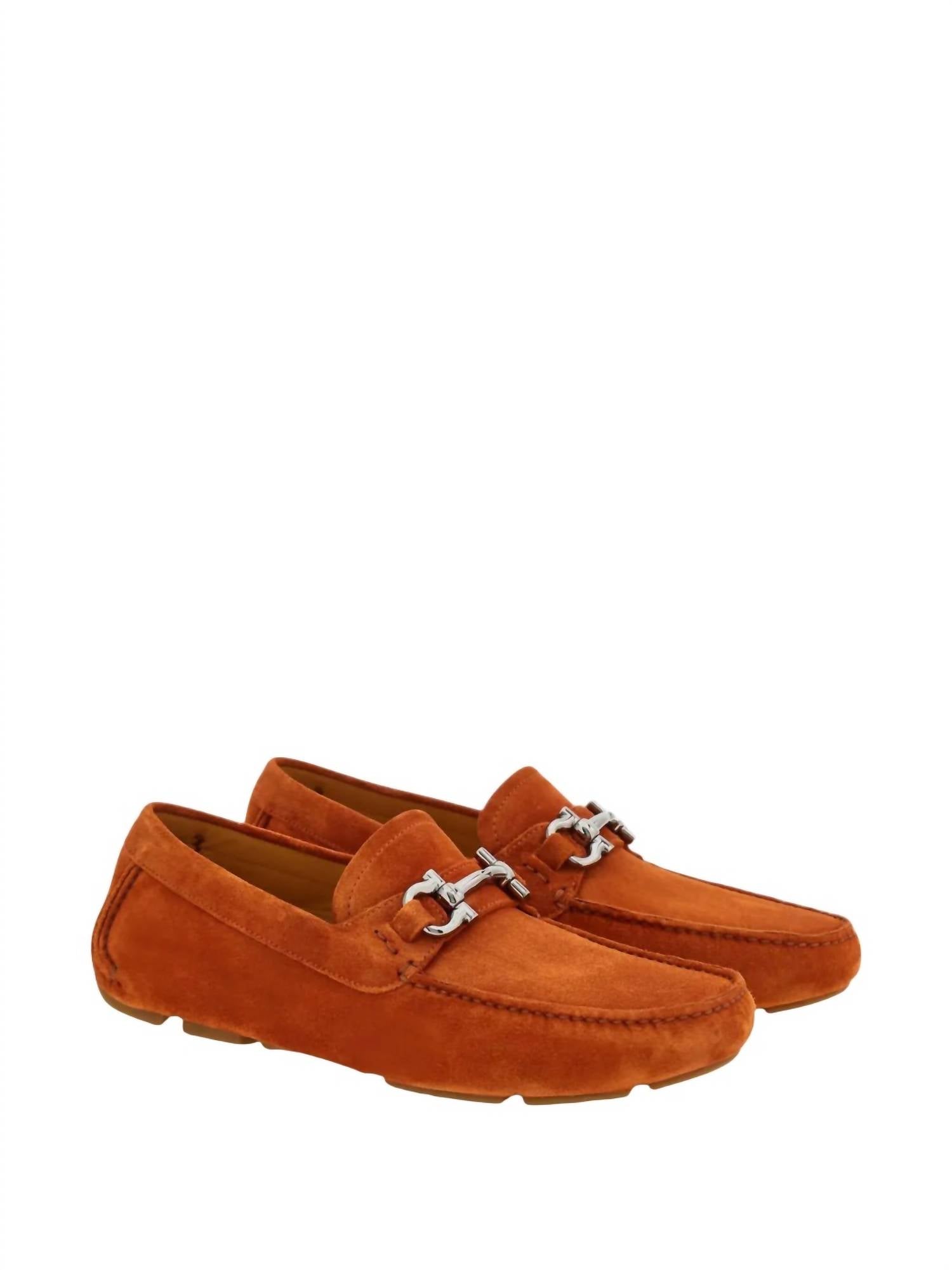 Salvatore Ferragamo - Men's Gancini Suede Driving Shoes