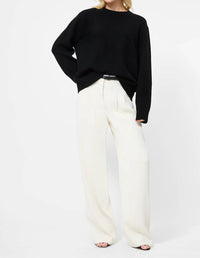FRENCH CONNECTION Emilia Knit Boyfriend Sweater in black - women's sweater - view 4