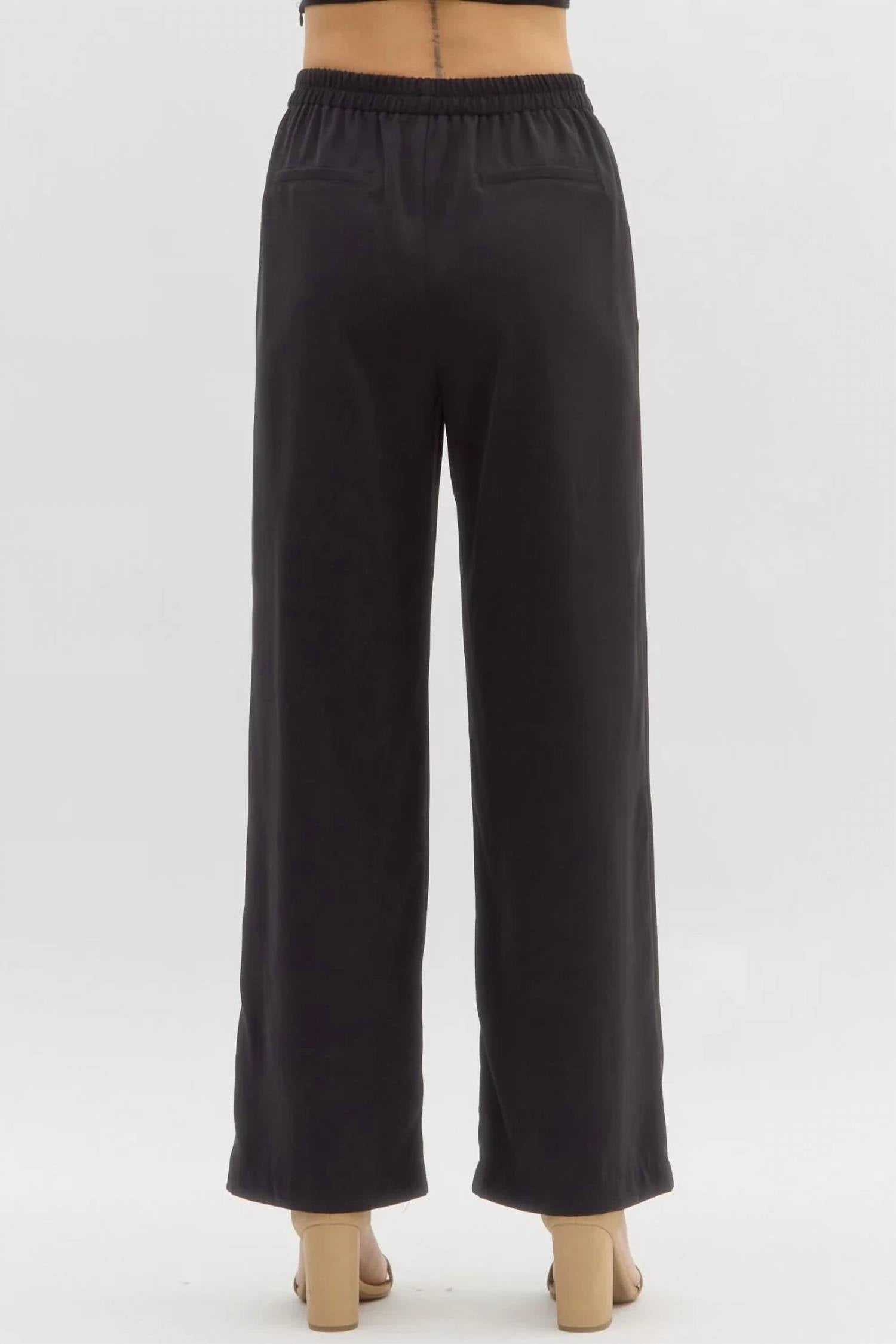 Entro - Ashley Pintuck Straight Leg Trouser Pants