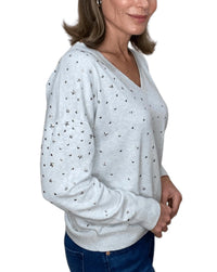 J. Society - V-neck Star Studded Sweater