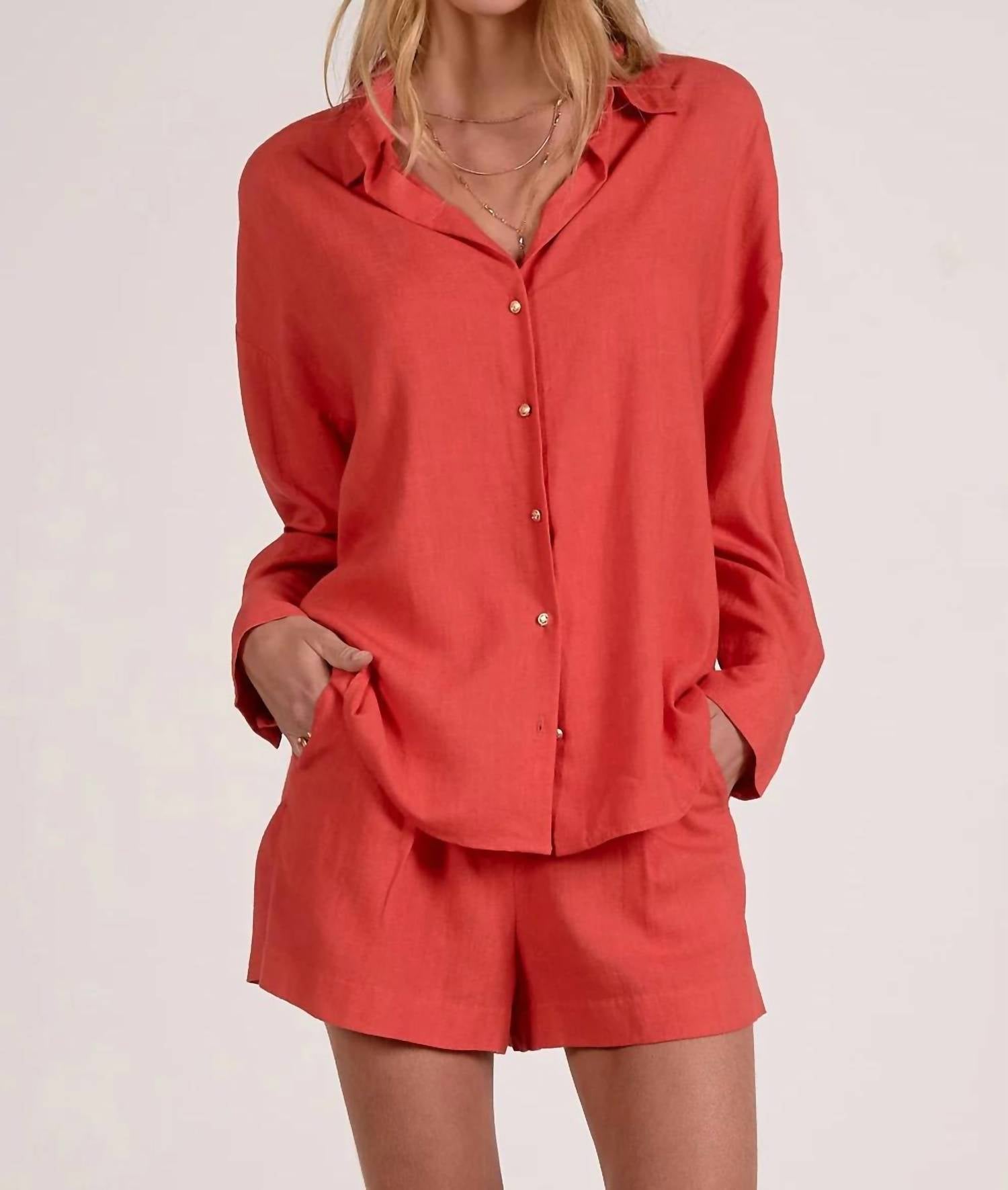 Elan - Button Down Blouse