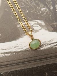 Flanerie By Maiq - Women's Stone Pendant Chain Necklace