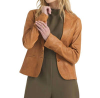 Jakett - Amelia Wrinkled Leather Blazer