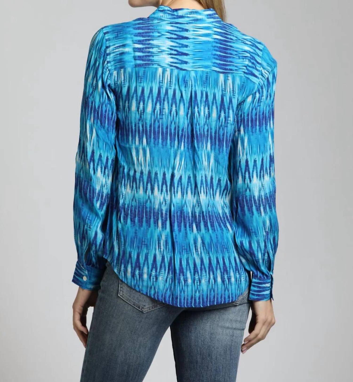 Apny - Button-up Shirt With Roll Up Sleeve