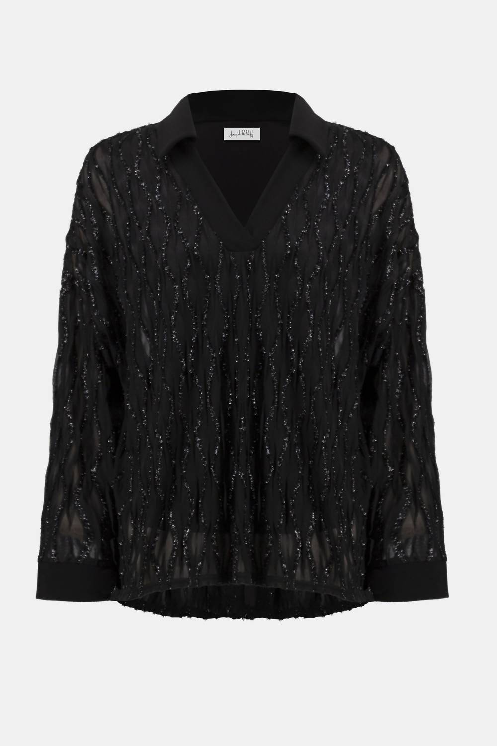 Joseph Ribkoff - Lurex Cascade And Silky Knit Boxy Top