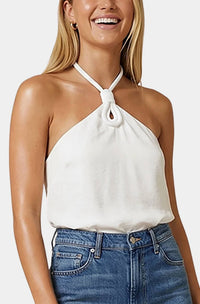 Naked Zebra - Cord Keyhole Sleeveless Top