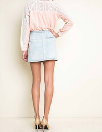 Hayden La - Chambray & Lace Blouse