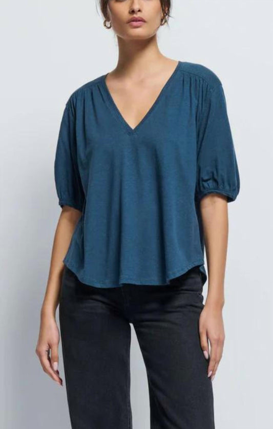 Nation Ltd - Edie Shirred Shoulder Top