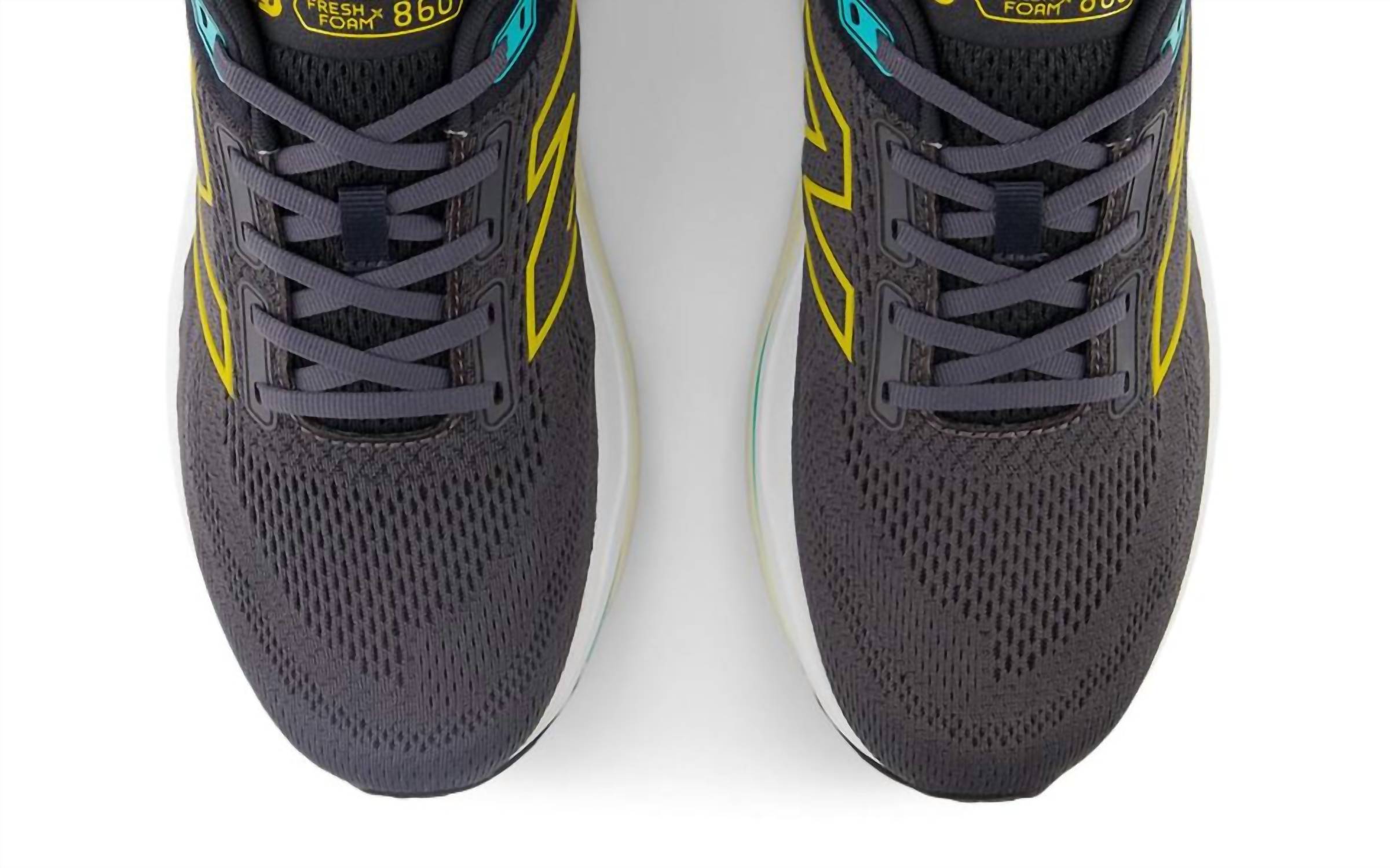 New Balance Men's 860v14 Running Shoes in magnet ginger lemon cyber jade - men's shoe - view 4