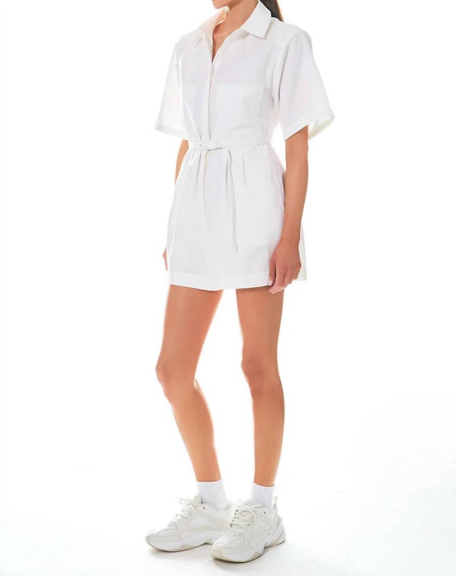 Grey Lab - Shoulder Pad Shirt Romper