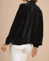 Umgee - Velvet Mock Neck Top