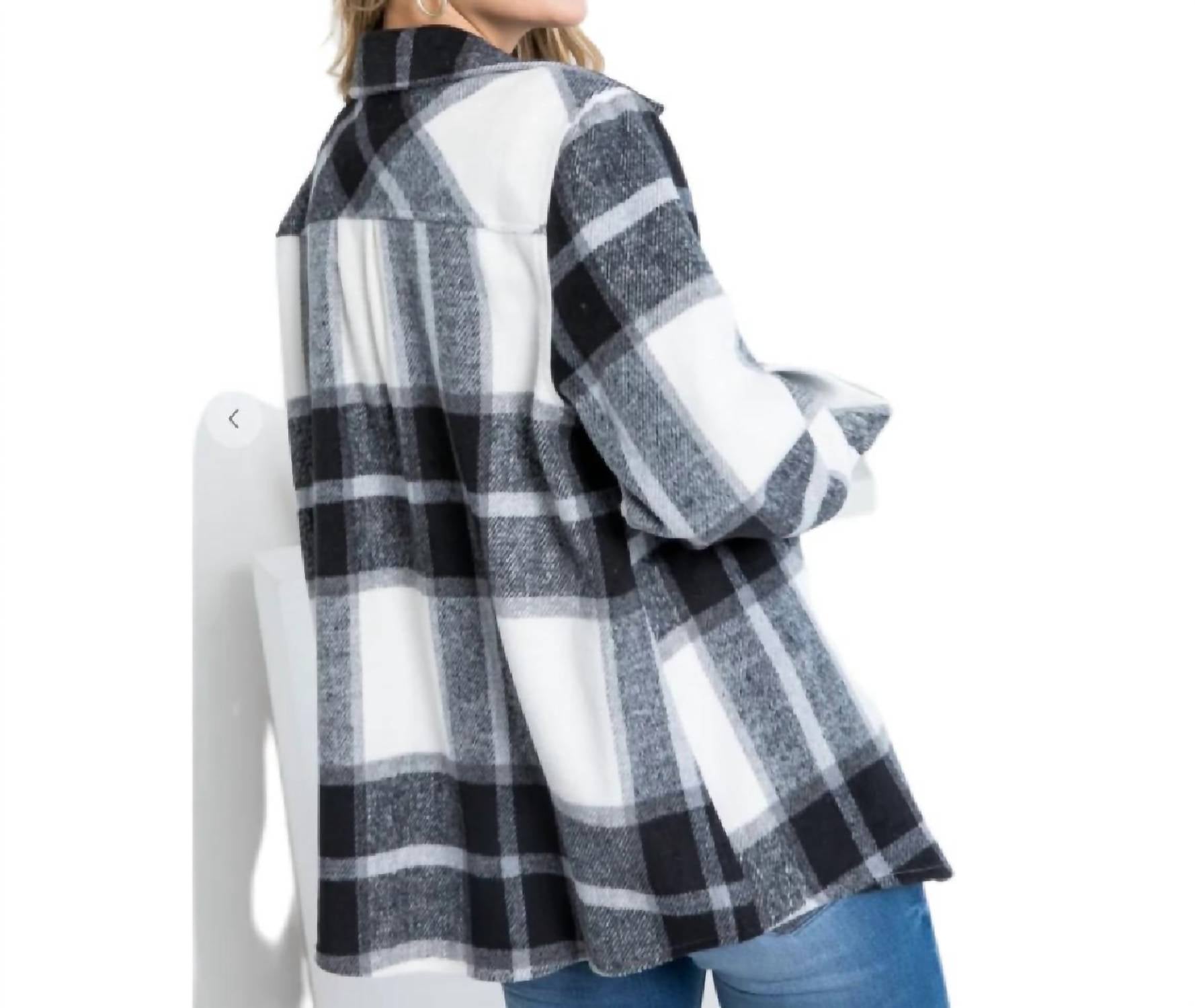 Control Apparel - Plaid Boyfriend Flannel Shirt - Plus