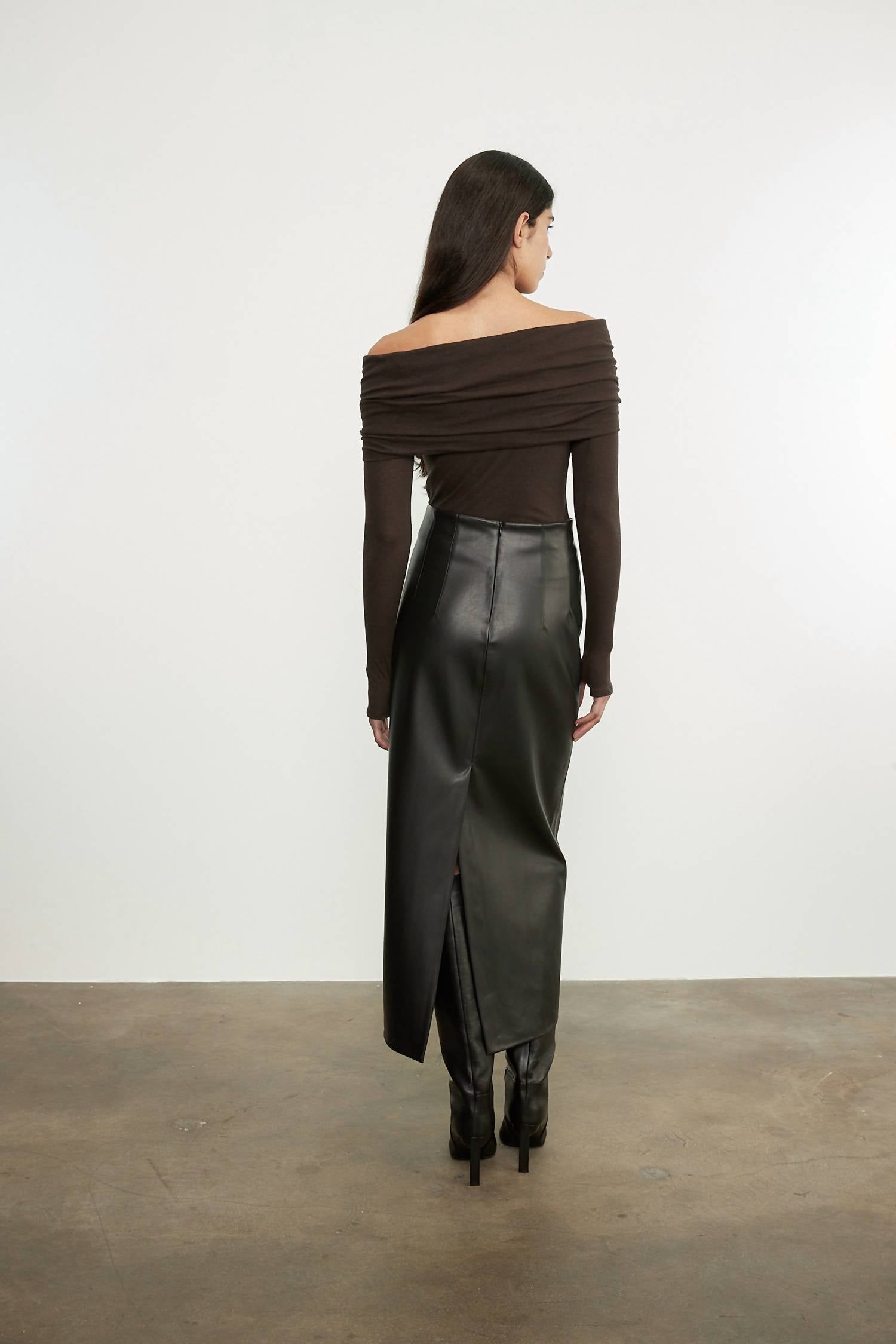 Enza Costa - CASHMERE LONG SLEEVE OFF-SHOULDER TOP