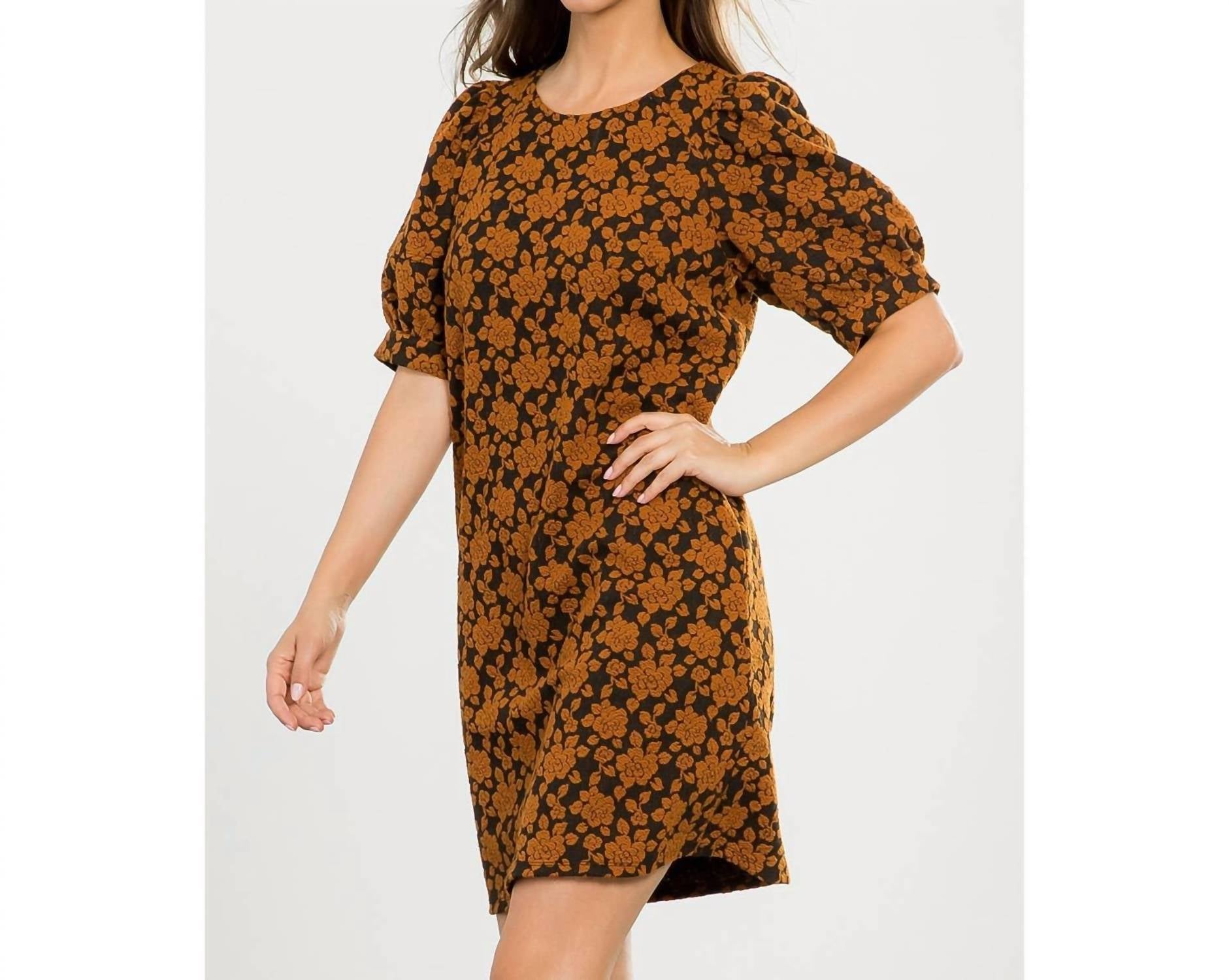 Thml - Textured Dress With Puff Sleeves