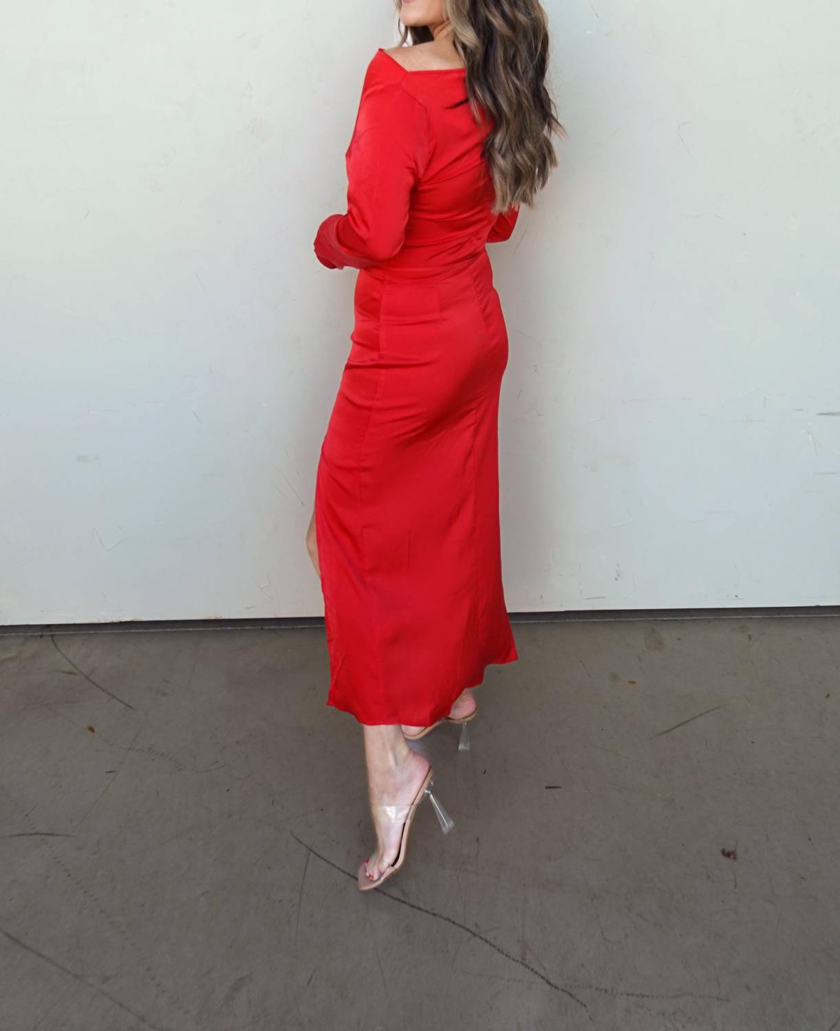 Et Clet - Long Sleeve One Shoulder Dress