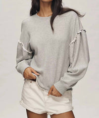 Nation LTD Shane Sweatshirt in heather grey 2 - women's top