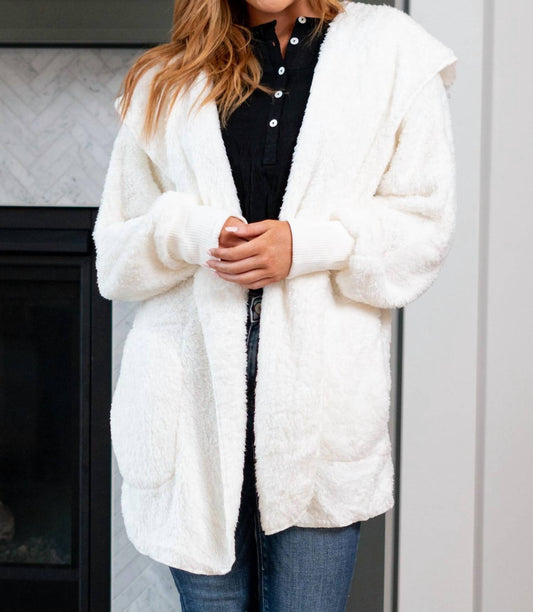 Hem & Thread - Plushy Faux Fur Hoodie Jacket