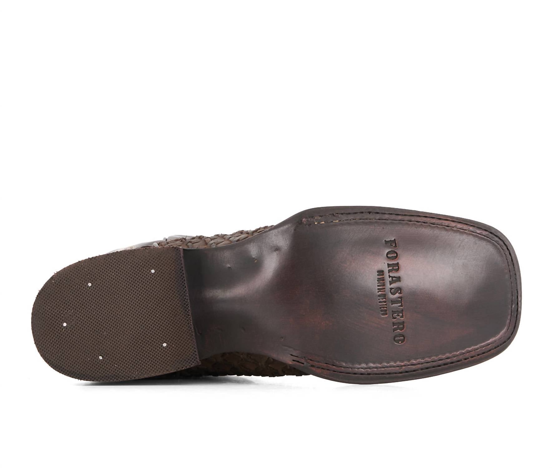 Forastero - Men's Real Leather Patterned Cowboy Boots