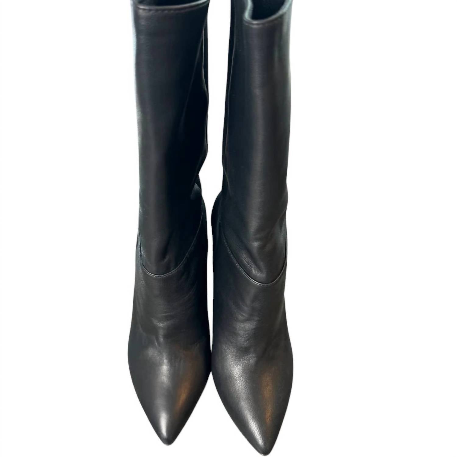 42 GOLD Women's Suede & Leather Boot in black - women's shoe - detail view