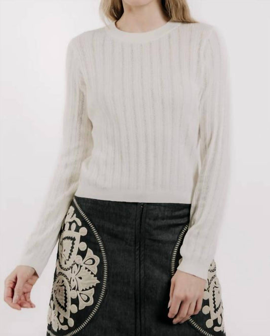 Love The Label - Sarafina Pointelle Knit Sweater