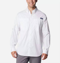 Columbia Super Tamiami Long Sleeve Shirt in sorbet multi gingh - men's shirt