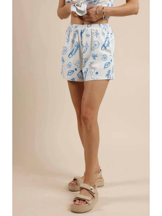 Sage The Label - Printed Pull-on Shorts