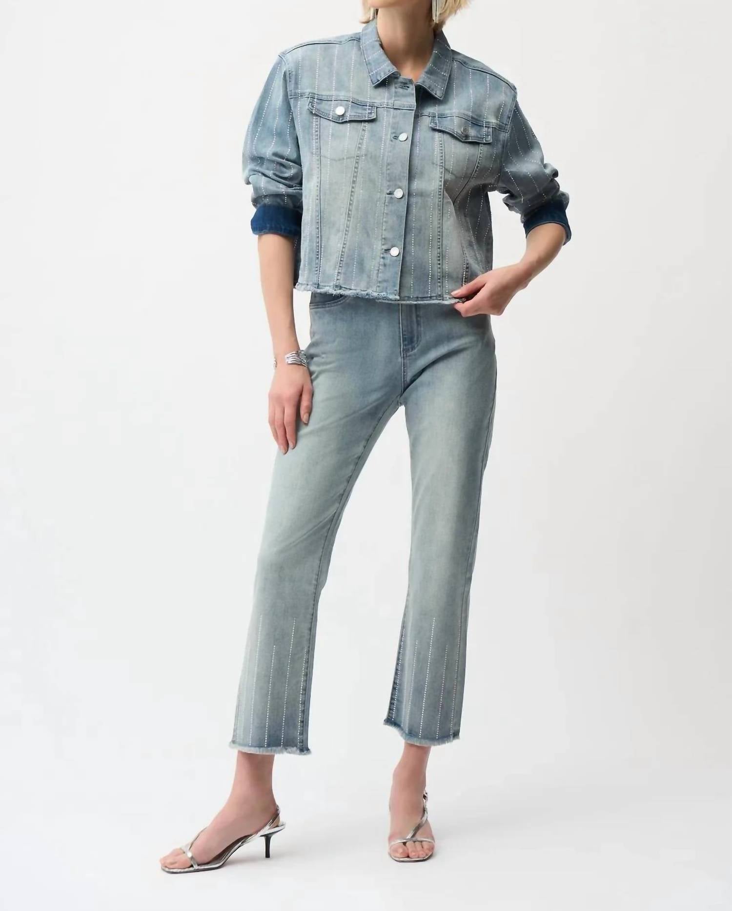Joseph Ribkoff - Embellished Long Sleeves Jacket