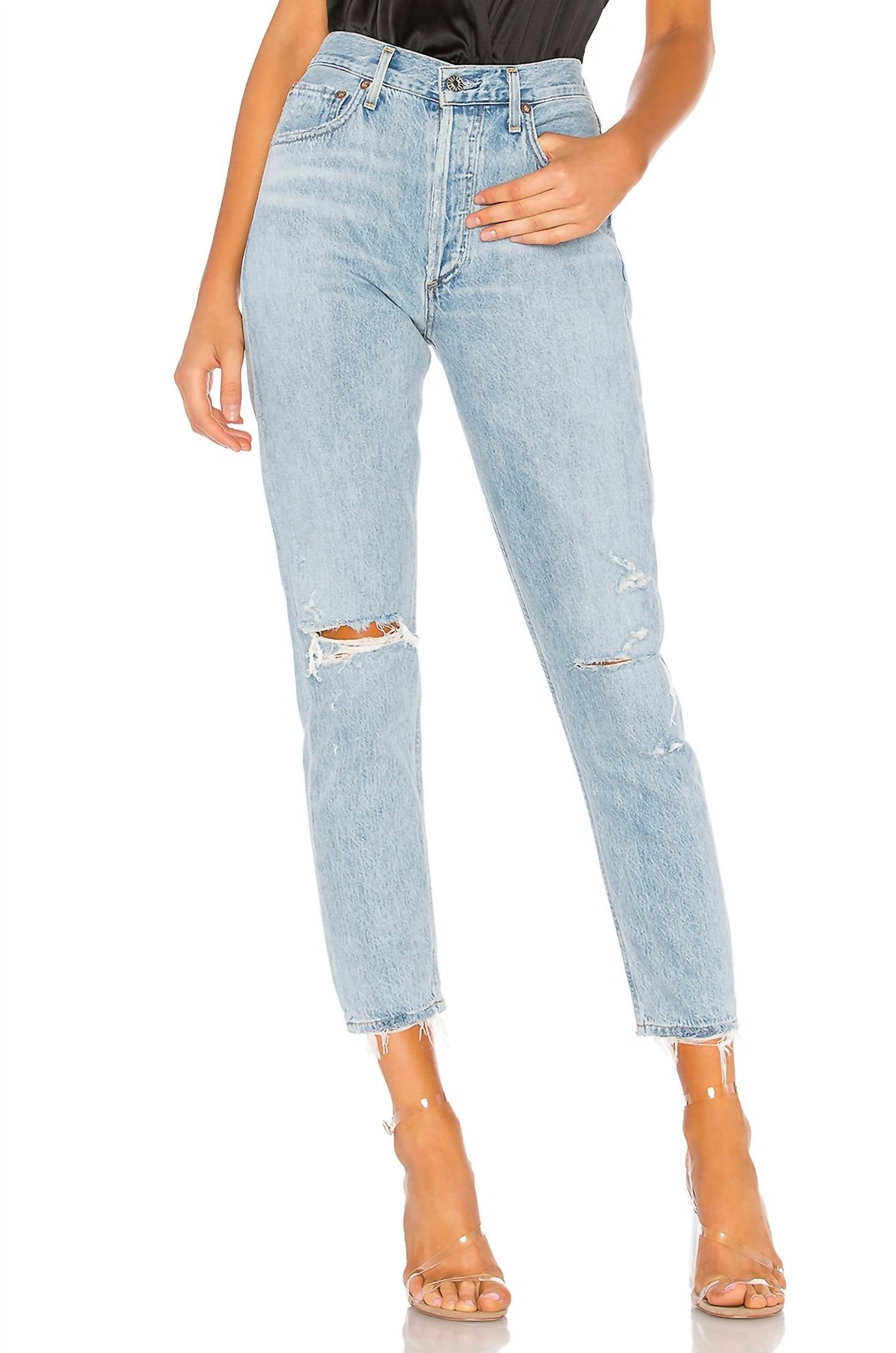 AGOLDE Jamie High Rise Classic Jeans in shakedown - women's jeans