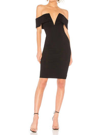 Nbd - Bishop Off The Shoulder Deep V Midi Dress