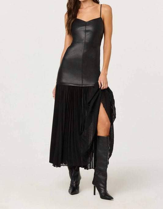 Astr - Lezith Faux Leather Maxi Dress