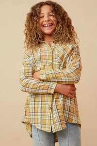 Hayden Girls - Plaid Button Up Shirt