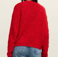 Z Supply All Yours Cardigan Top in kiss me red - women's cardigan - detail view