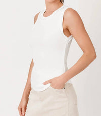 Mystree - Exposed Seaming Ribbed Tank Top