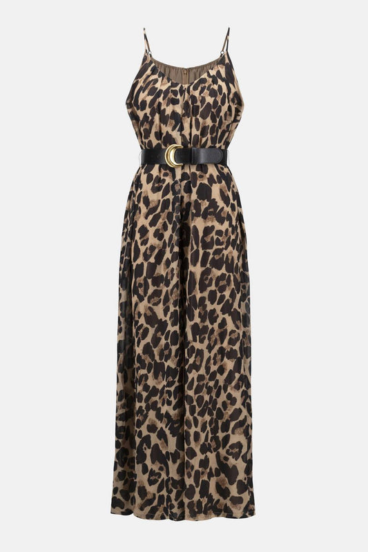Joseph Ribkoff - chiffon animal print wide leg jumpsuit