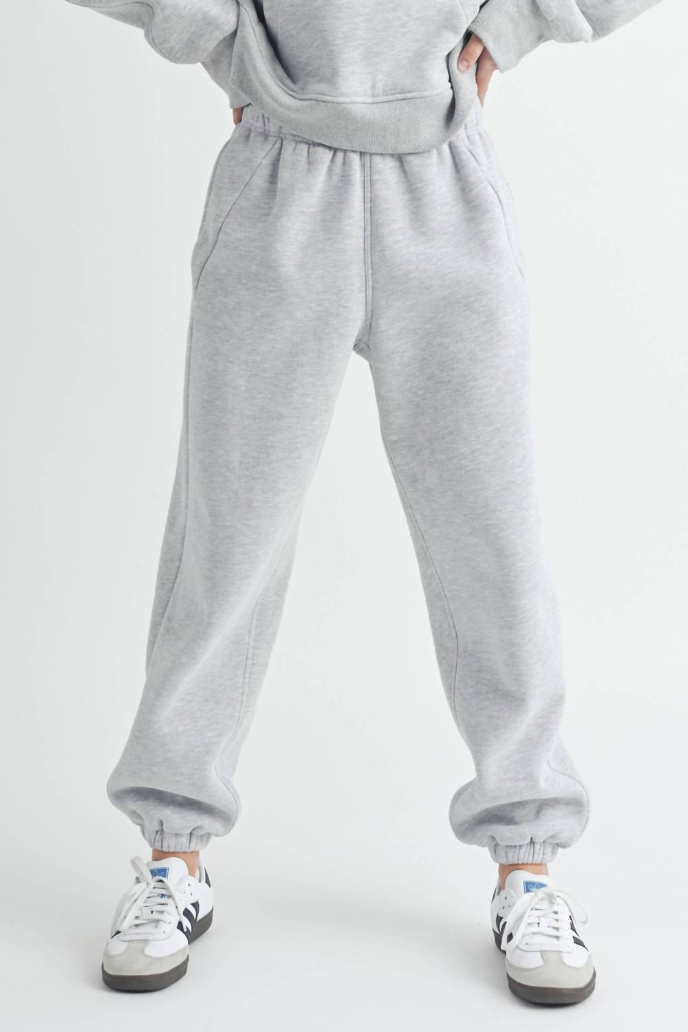 AEMI + CO Rani Joggers in heather gray - women's pants
