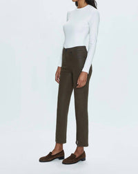 PISTOLA Lennon Slit Crop Bootcut Jeans in coated palms - women's jeans - alternate view