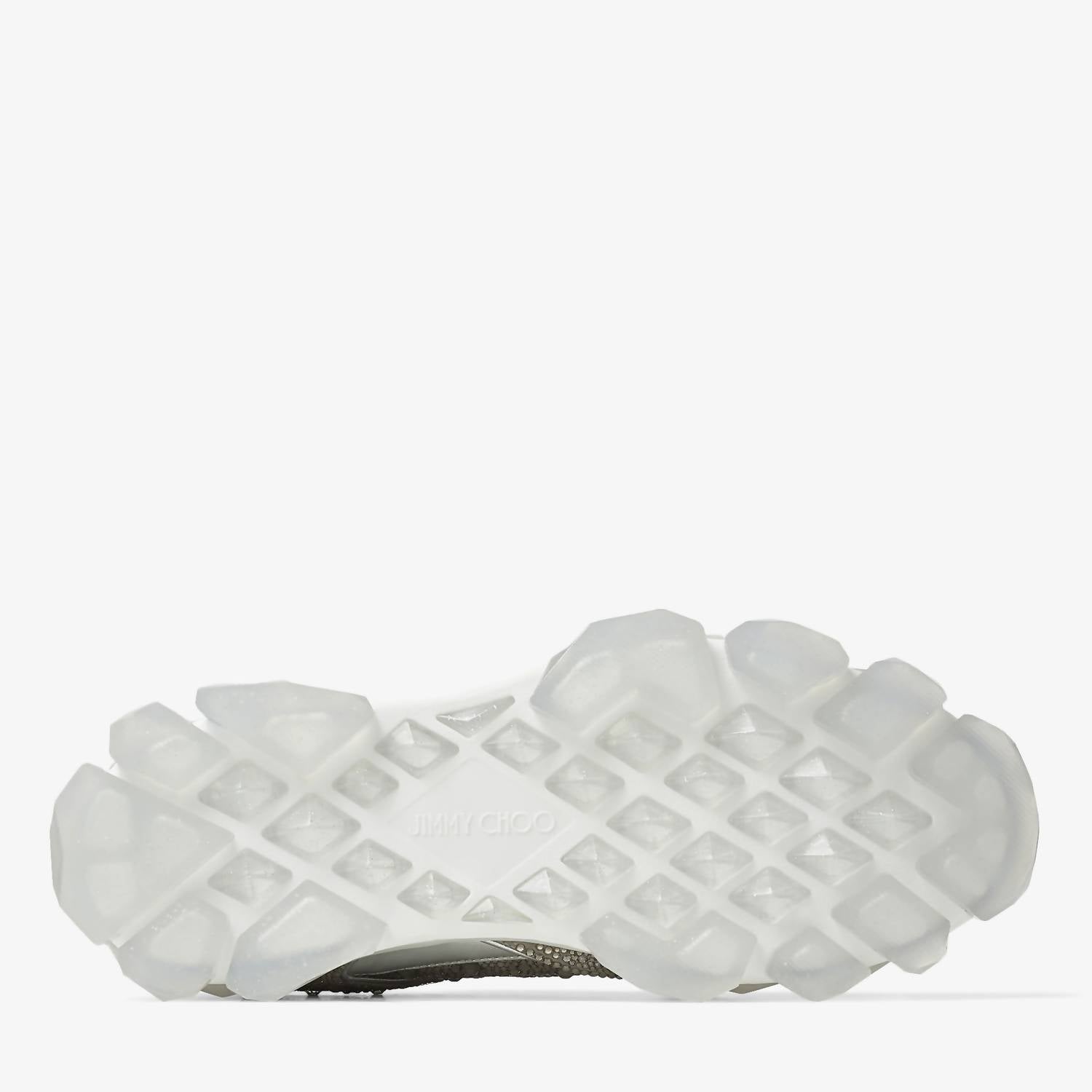 JIMMY CHOO Men's Diamond X Strap Low-top Sneakers With Crystals in silver - men's sneaker - view 7
