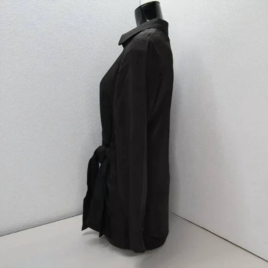 Luum - Women's Nitza Satin Wrap Long Sleeve Shirt Top