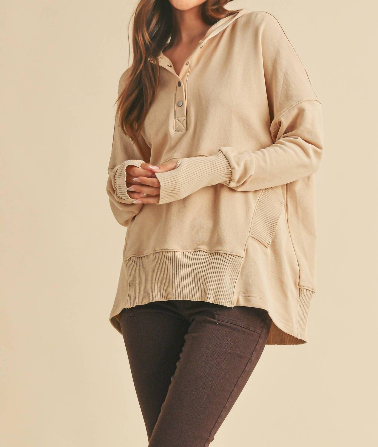 Aemi + Co - Vivi Pullover With Front Pouch Pocket Hoodie