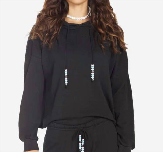 Michael Lauren - CORONA HOODIE WITH HEART BEADS