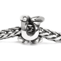 Trollbeads Letter U Sterling Bead in silver - women's jewelry - detail view