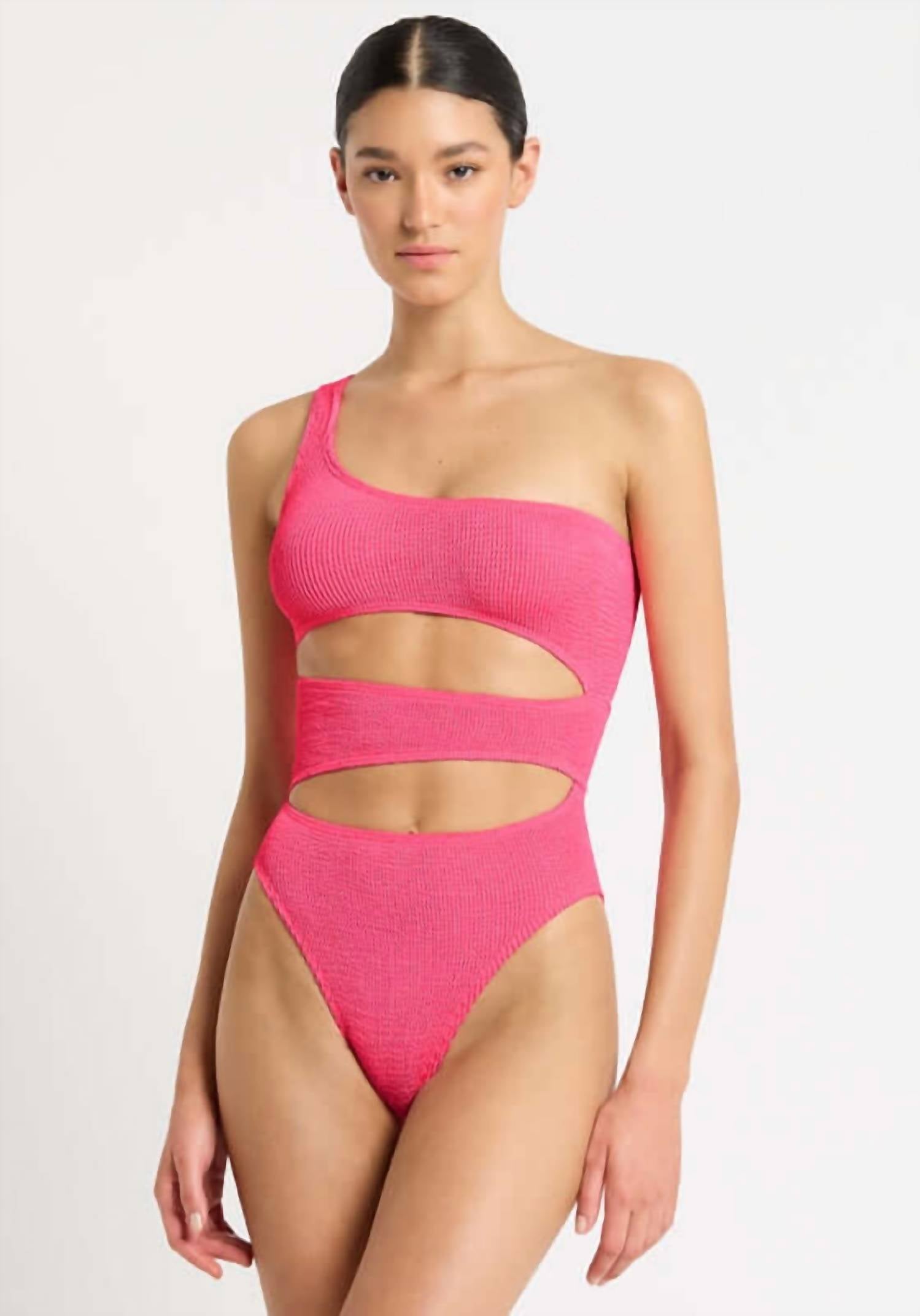 Bond-Eye - Rico Cutout One Shoulder One-piece Swimsuit