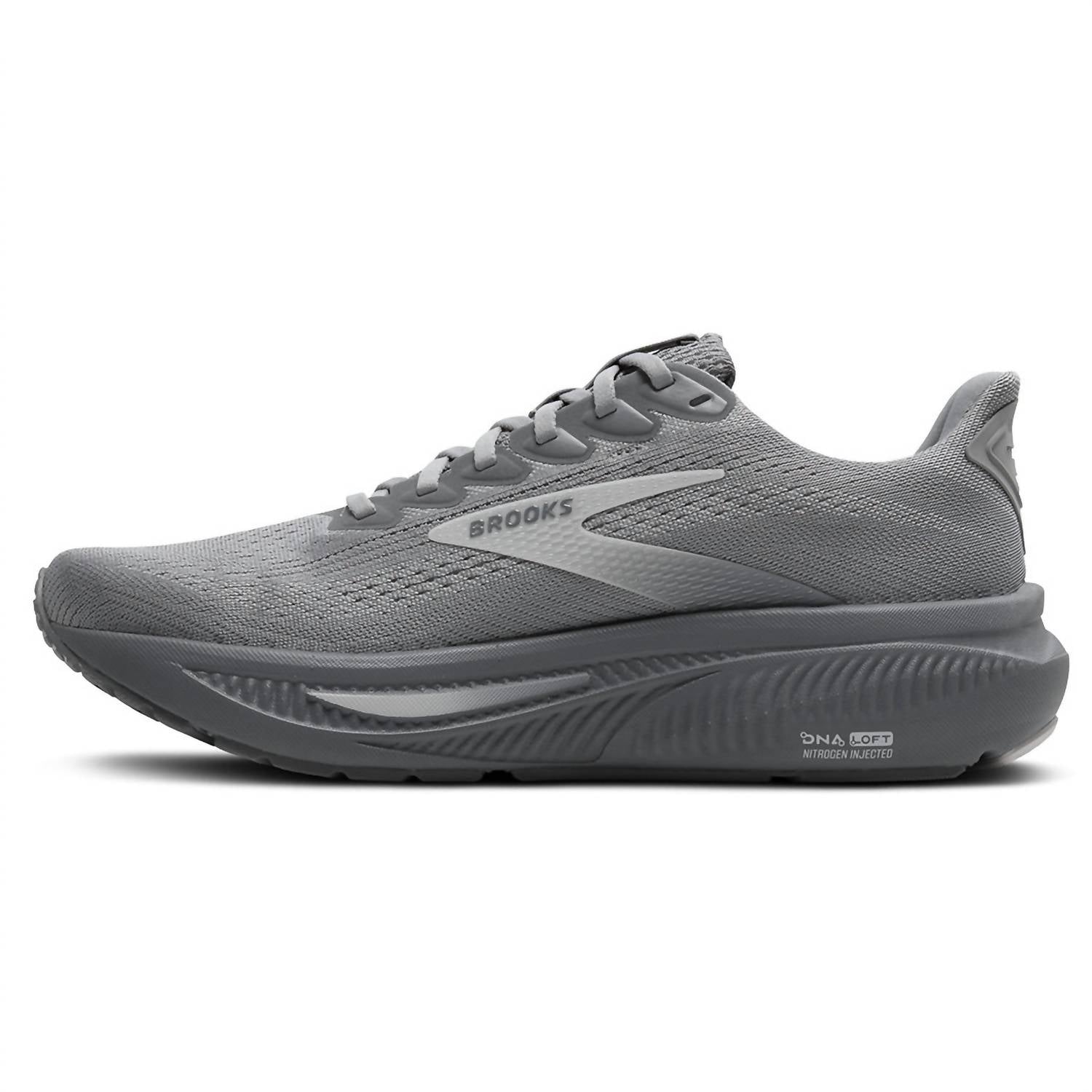 BROOKS Men's Ghost 17 Running Shoe in 041 primergray oystermushroom - men's shoe - alternate view