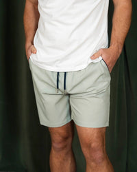 Stone Rose - Men's Printed Birdseye Swim Trunk
